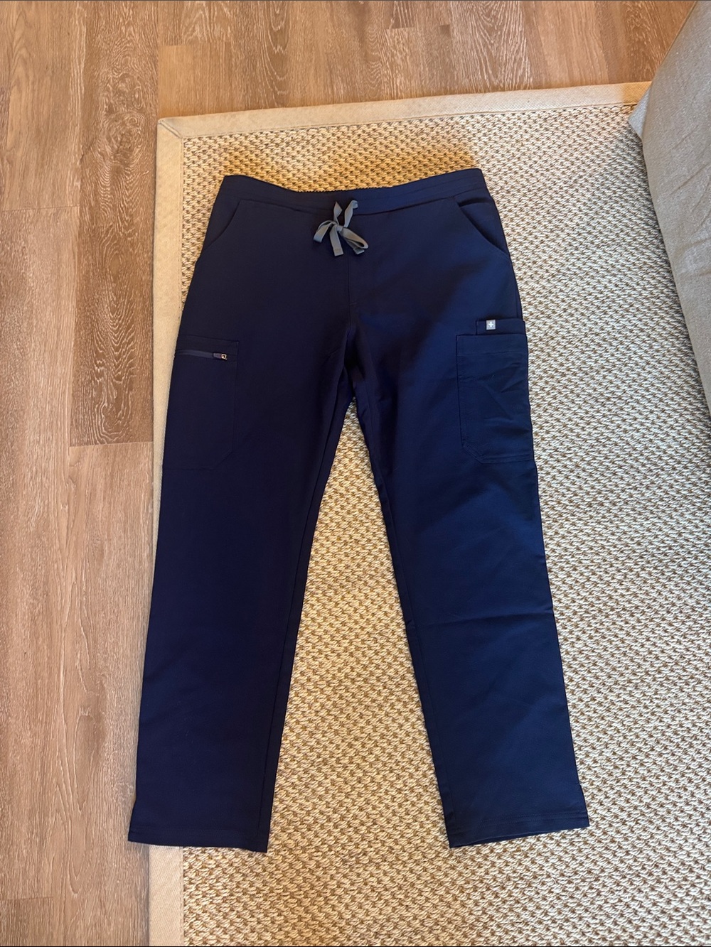 Figs Women's Navy Drawstring Scrub Joggers
